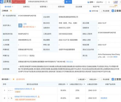 皖天然氣跨界拓展，新公司進軍新能源汽車充電市場